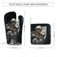thumbnail image 2 of Funny Astronaut Oven Mitt And Pot Holder Set Oven Glove for Kitchen Baking Cooking Grilling, 2 of 6