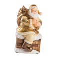 thumbnail image 2 of Figura de Papá Noel, adorno de mesa navideño, accesorios para fotos de fiestas, estatua de Papá Noel oro, 2 of 9