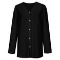 thumbnail image 4 of ClodeEU Long Sleeve Soft Knit Cardigan For Women，V Neck Button Casual Loose Sweater Black,Womens Plus XXXL, 4 of 5