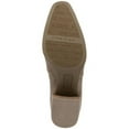 thumbnail image 4 of ANNE KLEIN Womens Beige Side Gores Cushioned Parson Chelsea Square Toe Block Heel Leather Booties 7, 4 of 4