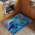 thumbnail image 3 of Blue Pink Ombre 2'x3' Washable Rug, Modern Abstract Art Non-Slip Soft Doormat Area Rugs for Entrance Bathroom Bedsides, StainResistant Carpet for Kitchen Bedroom, Entryway Floor Mat, 3 of 9