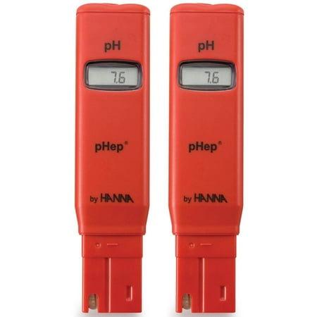 (2) Hanna Instruments LCD pHep PH Tester Meters w/ Renewable Junction | HI98107