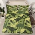 thumbnail image 2 of Manfei Cute Wildlife Dinosaur 3pcs Twin Sheet Sets for Teens Kids Children,Kawaii Animal Dino Twin Fitted Sheet,Retro Vintage Breathable Flat Sheet,Breathable Home Decor, 2 of 7