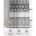 thumbnail image 6 of Grey White Boho Sheer Curtains 39 Inch Length 2 Panels Set for Living Room/Bedroom, Vintage Ethnic Tribe Abstract Art Kitchen Curtains Grommet Semi-Sheer Curtains Drapes Window Treatments 27.5"x39"x2, 6 of 7