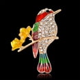 thumbnail image 5 of Broche temático de pájaro de de imitación de cristal para decoración de bufanda de vestido de ropa rojo Zulema Broche de alfiler de pájaro, 5 of 5