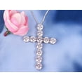 thumbnail image 4 of Moissanite Cross Pendant Necklace Silver Gold Chain Jewelry wedding Gifts For women, 4 of 5