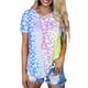 thumbnail image 2 of Camiseta con cuello en V, manga corta, para niña, para mujer, camiseta con estampado de verano, azul, XXL sidaley AP001867-29, 2 of 5