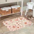 thumbnail image 2 of FJPT Non Slip Flannel Polyester Floor Mat With Floral Design For Bathroom Kitchen Bedroom Decor 16x24 inch, 2 of 5