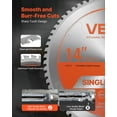 thumbnail image 3 of VEVOR Circular Saw Blade, 14 inch Diameter, 66 Sharp Alloy Teeth, 1 inch Arbor, Fine Finish, Metal Cutting Blade for Circular Saw, with Noise-Reducing Heat Vents, for Cutting Steel and Aluminum, 3 of 9