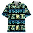 thumbnail image 2 of Camisa con estampado 3D de ciclismo tropical colorido para hombres, camisas hawaianas de manga corta con gráficos de bicicleta, blusa holgada con solapa estilo Aloha callejero, 2 of 5