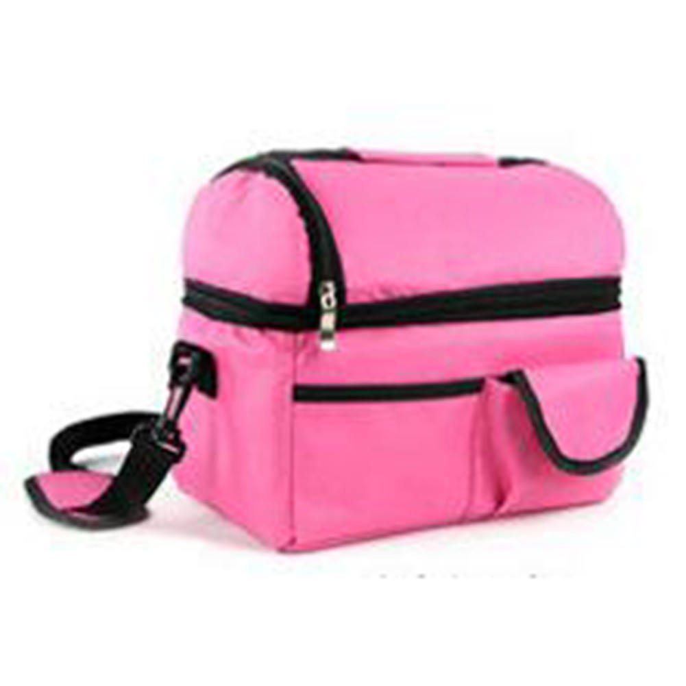 QIFEI Lunch Bag Double Deck Lunch Box Large Insulated Cooler Bag Thermal Meal Prep Lunch