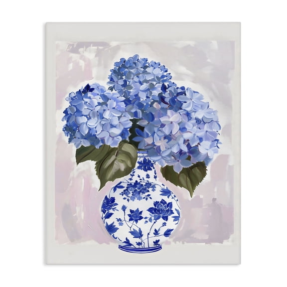 Stupell Industries Cottage Blue Hydrangea in Porcelain Vase Canvas Art, 16 x 20, by The Prints Vibe