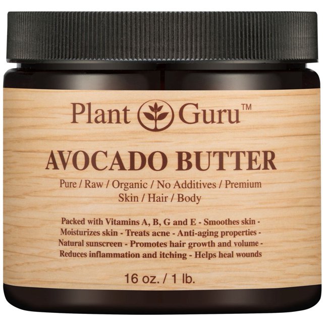 Mantequilla Corporal de Aguacate 16 oz. puro, fresco, natural, prensado en frío. Piel Cabello Uñas Hidratante Cremas DIY Bálsamos Lociones Jabones.