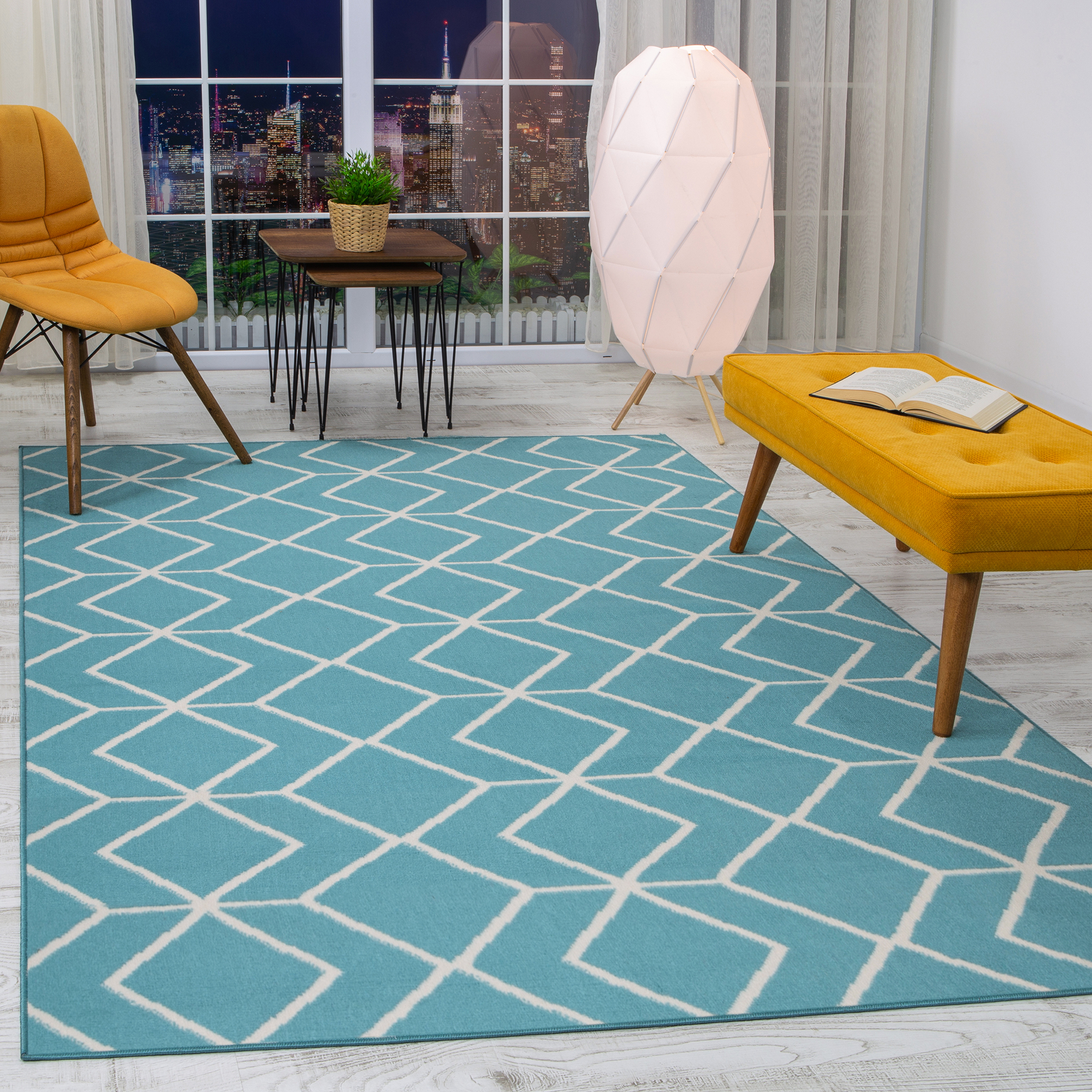 Antep Rugs Kashan King Collection 507 Trellis Polypropylene Indoor Area