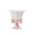 thumbnail image 4 of Ceramic Dessert Goblet with Bowknot Design, Elegant Footed Ice Cream, Yogurt, Coffee and Tea Cups, Cute Ceramic Dessert Bowls for Fruit, Pudding, Snack, Cocktail, 4 of 9