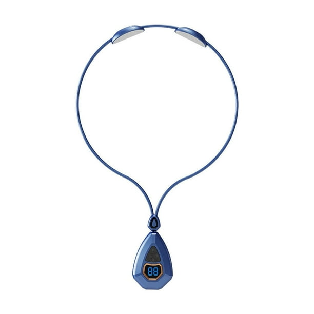 Masajeador cervical con calefacción colgante ZJT250120536 | Mini masajeador portátil para aliviar el dolor de cuello y hombros | 9 modos de masaje | Silencioso, ligero, recargable por USB para ca