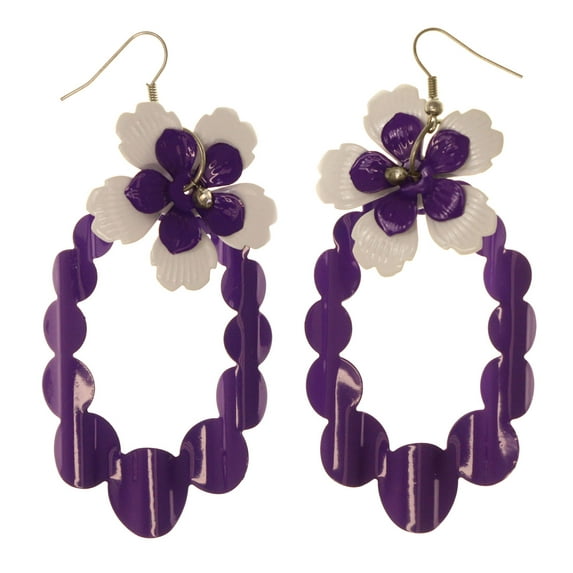 Colorful Flower Dangle-Earrings #LQE2876