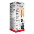 thumbnail image 4 of Satco S9579 - 6.5 watt ST19 LED; Transparent Amber; Medium base; 2300K; 650 lumens; 120 volts, 4 of 8