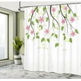 thumbnail image 5 of Ambesonne Floral Shower Curtain, Branch with Flowers, 69"Wx70"L, Pink Green, 5 of 5