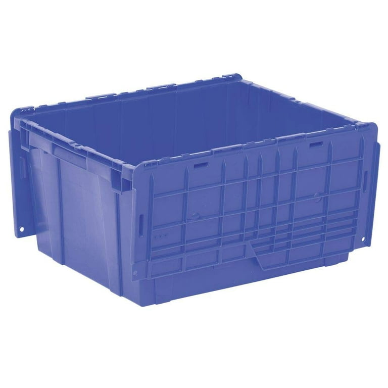 Orbis Clear Plastic FliPak® Stack-N-Nest Storage Tote With Lid - 22L x  15W x 10D