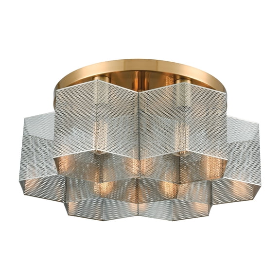Elk Home - Compartir - 7 Light Semi-Flush Mount in Modern/Contemporary Style