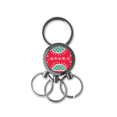 thumbnail image 1 of La piña patron Mexico totems antigua civilización dibujo Llavero de metal de acero inoxidable Llavero Anillo de cadena Llavero, 1 of 3