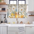 thumbnail image 2 of Daisy Spring Floral Kitchen Curtains Window Panels, Farmhouse Botanical Bees Elegant Insulated Window Treatment Curtain, Grommet Curtains for Bedroom/Living Room/Bathroom, 2 Piece 42"Wx45"L, 2 of 8