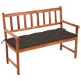 thumbnail image 1 of Banco de patio VidaXL, diseño rústico de madera de acacia, 120 cm, con cojín, 1 of 9