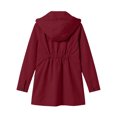 thumbnail image 4 of BRGZLK Long Rain Jacket for Women Zip Up Lightweight Waterproof Raincoat with Hood Outdoor Windbreaker Trench Coats with Pockets for Hiking Travel Wine S, 4 of 8