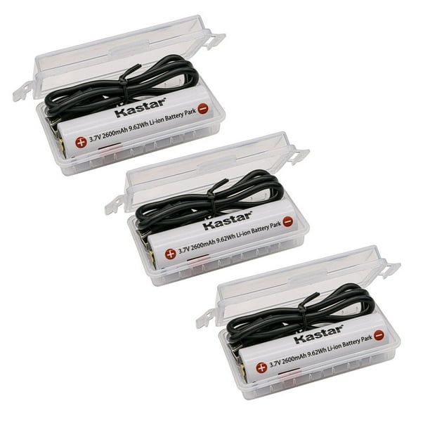 Kastar 3Pack STL1865 Rechargeable Lithium Ion Battery 3.7V 2600mAh