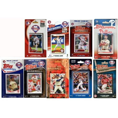 MLB Philadelphia Phillies 9 Different Licensed Trading Card Team Sets