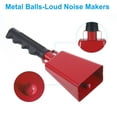 thumbnail image 3 of 9inch Cow Bells for Football Games, 1pcs Cowbells for Sporting Events Bulk Loud Noise Makers Metal Cow Bell with Handle for Cheering Competition Marathon Wedding DIY Paint, Red, 3 of 7