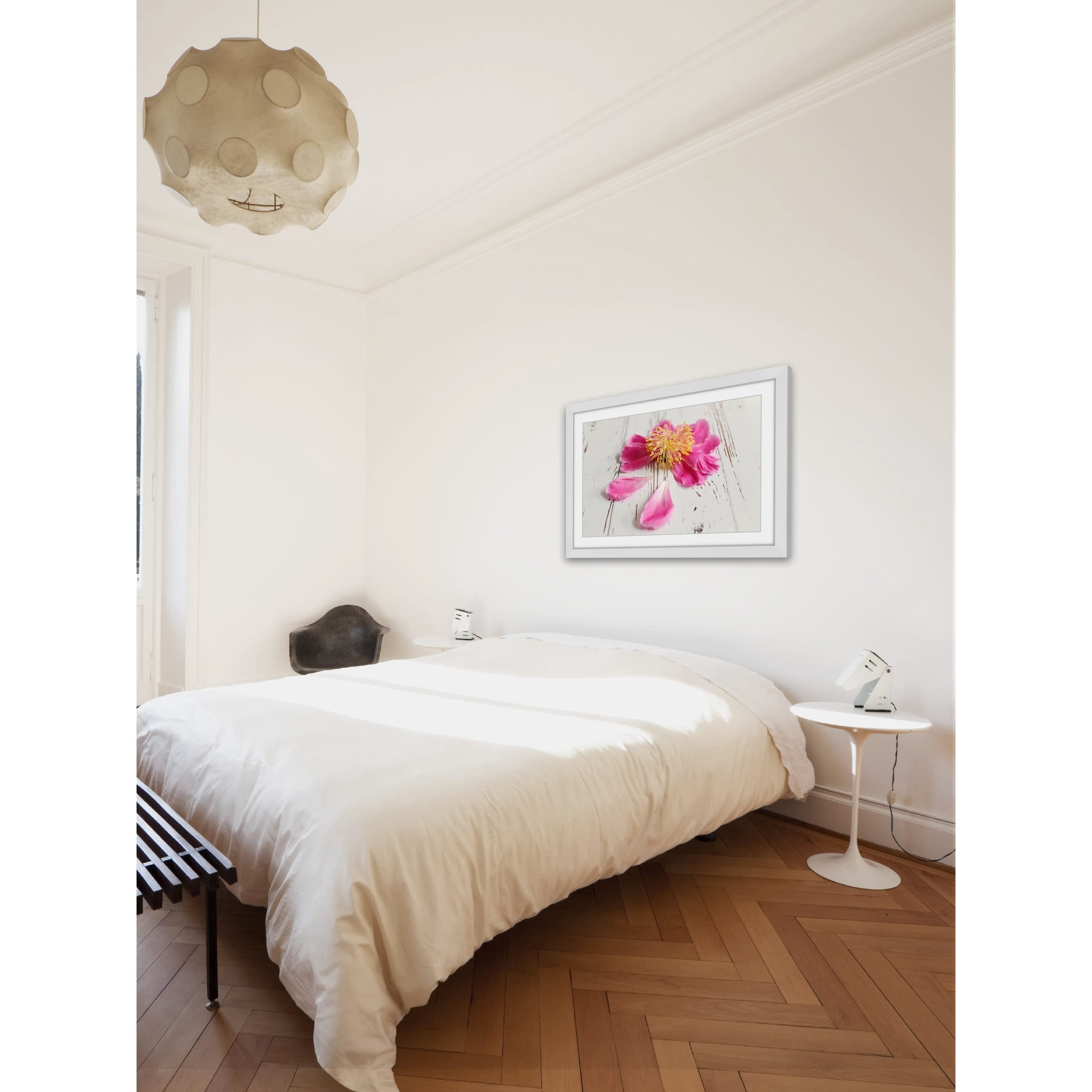 "Single Pink Peony" Framed Painting Print