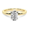 thumbnail image 3 of IGI Certified 5 Carat Oval Shape Lab Grown Diamond Engagement Ring | 14K Yellow Gold | Matilda Leaf Petal Solitaire Diamond Ring | FG-VS1-VS2 Quality Friendly Diamonds, 3 of 6