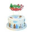 thumbnail image 1 of Adorno para tartas AMABAZR, diseño de muñeco de nieve con diseño de feliz Navidad, 1 of 4