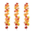 thumbnail image 2 of Halloween Artificial Maple Leaf Vine - Autumn Fake Plant Garlandfor Holiday Party Home Decor And Seasonal Scene Setup, 2 of 6