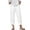 *White, variant on VBVC Women's Cotton-Linen Cropped Pants,Crochet Lace Trim Trousers For Women,Ladies Tulip Hem Boho Casual Pants with Pockets,Army Green,S-3XL