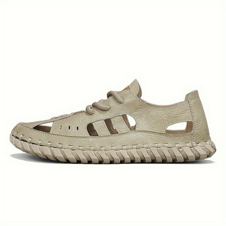 

Men s Solid Color Vintage Beach Water Shoes Comfy Non Slip Rubber Sole Durable Summer Footwear