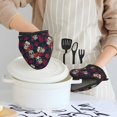 thumbnail image 6 of Pofeuu Roses Skulls Print Thickened Mini Silicone Oven Mitts Heat Resistant, Rubber Oven Mitt Gloves, Finger Pinch Grips, Pot Holder, Silicone Potholder, 6 of 7