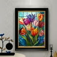 thumbnail image 2 of DIY 5D Diamond Painting Kit (For Adults) Diamond Painting "Colorful Tulips and Glass Art" - Full Diamond Crystal Rhinestone Embroidery Craft Kit, Can be Used as Gift, Wall Decoration, 2 of 8