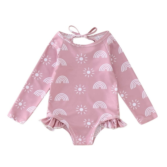 Gerichy Toddler Girl Swimsuit,Girls Bathing Suit Toddler Baby Kids Girls Zipper Cartoon Animal One-Piece Beach Swimwear Hat Sets