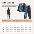 thumbnail image 4 of Pajama Sets for Women 2 Pcs, Red and Blue Fire Women Button Down Long Sleeve Sleepwear Lounge PJ Sets, 4 of 6