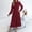 Wine, variant on Sun Dresses Women Maxi Dress Plus Size 2026 Summer Solid Color V Neck Tie Breathable Regular Fit Date Night Dress for Going Out and Party