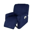 thumbnail image 1 of Amdohai Housse de Sofa Extensible Imperméable en Suède pour Fauteuil Recliner, 4 Pcs Séparées, 1 of 7