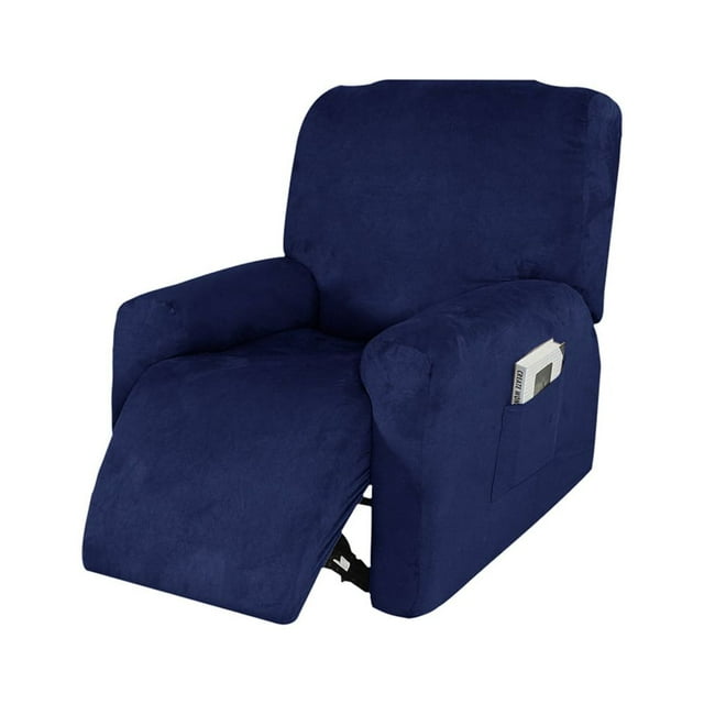 Amdohai 4 Separate Piece Waterproof Stretch Recliner Sofa Cover Suede Chair