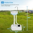 thumbnail image 6 of DEXTRUS Portable Camping Sink, with Towel Holder & Soap Dispenser, Rolling Wheeled Hand 17 L Wash Basin Stand, for Outdoor Events, Gatherings, Worksite, 6 of 8