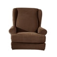 thumbnail image 2 of GUOOL 1 Ensemble Housse de Protection Extensible en Spandex pour Fauteuil à Oreilles Brun, 2 of 9