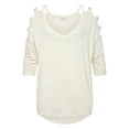 thumbnail image 4 of LASCANA Women's Cut Out 3/4 Sleeve Top Strap, 4 of 5