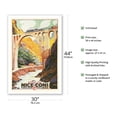 thumbnail image 2 of Nice to Coni France - (PLM) French Railroad - Vintage Railroad Travel Poster by Adolphe Cossard c.1929 - Fine Art Matte Paper Print (Unframed) 30x44in, 2 of 4