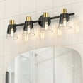 thumbnail image 7 of LIGHTINN 4-Light Bathroom Vanity Dimmable Lights with Clear Glass Shade, Bathroom Light Fixture Over Mirror, 7 of 7